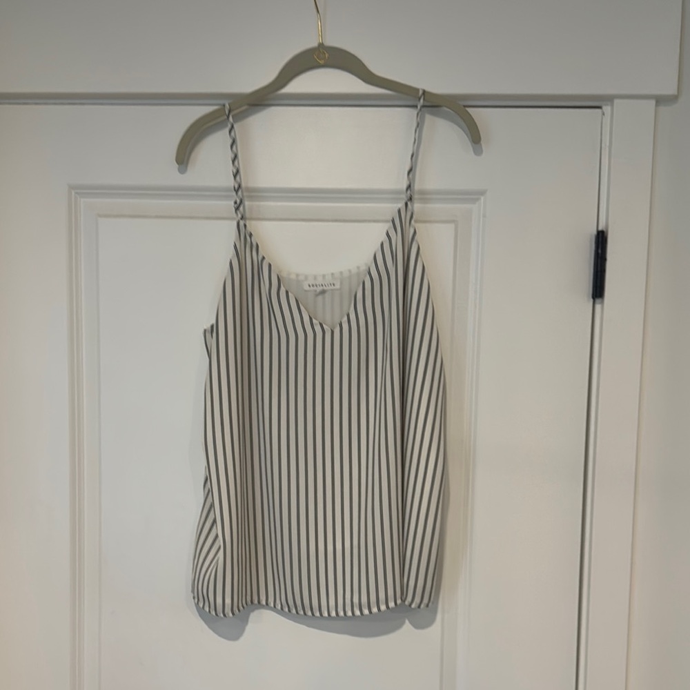 Socialite Black and White Striped Cami